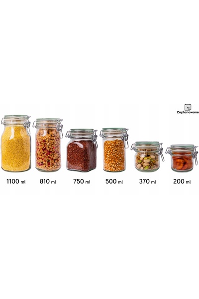 NO BRAND Borcan etanș de 810ml cu capac de sticlă și închidere patentată 0.8l...