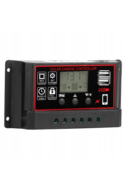 NO BRAND Regulator de încărcare solară PWM 60A 12V 24V Controler LCD