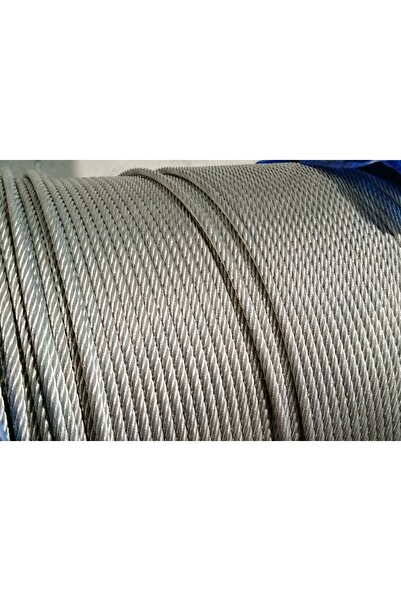 NO BRAND Sârmă de oțel Lina Fi 8mm, împletitură 6x19, zincată, sertizată, rol...