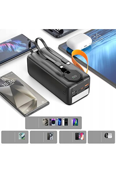 NO BRAND Baterie externă 80000 mAh Încărcare rapidă 22.5W QC 20W PD LCD cu la...