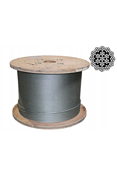 NO BRAND SARIE DE OȚEL cu diametrul de 4 mm, împletitură 6x19, sarie zincată,...