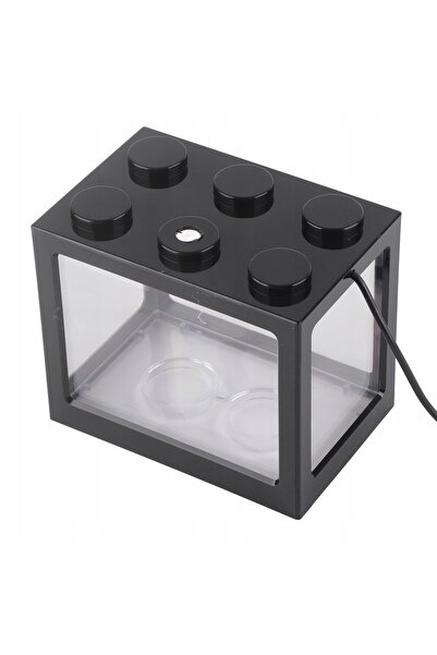 NO BRAND Mini acvariu, acvariu mic, acvariu mic pentru copii, negru