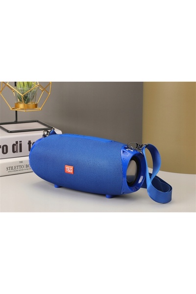 NO BRAND T&G TG534 Boxă wireless cu bas, radio și microfon Bluetooth, albastru