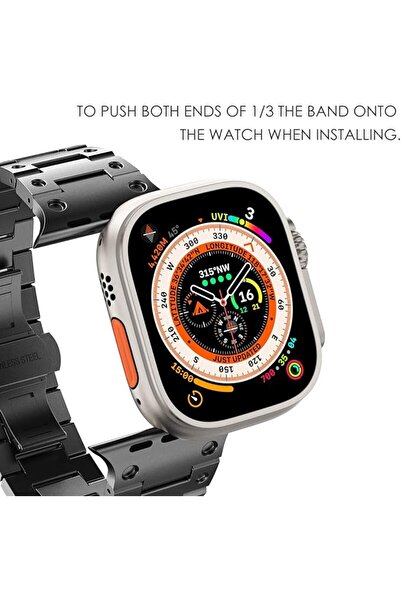 NO BRAND Brățară neagră NewWays pentru Apple Watch SE3/2 10/9/8/7/6/5/4/3 38/...