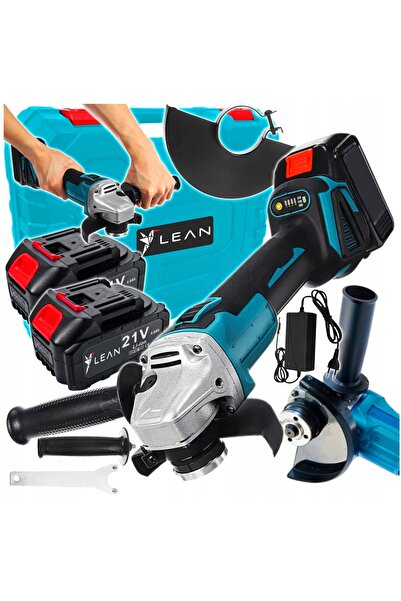 LeanToys Polizor unghiular fără fir, fără perii, set de scule, 2x4Ah, baterie...