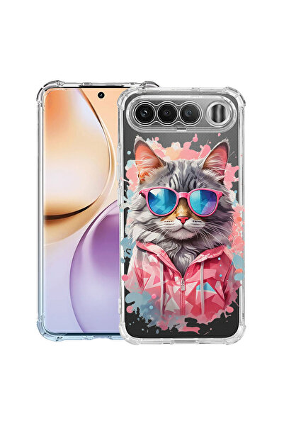 bestcase ®   Противоударен калъф Husa за Realme 16, Дизайн  "Котка Шопинг Кра...