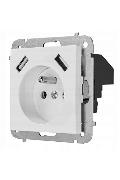 NO BRAND Priză USB 1X Albă Flavia Elektro-Plast ABS 75x75mm