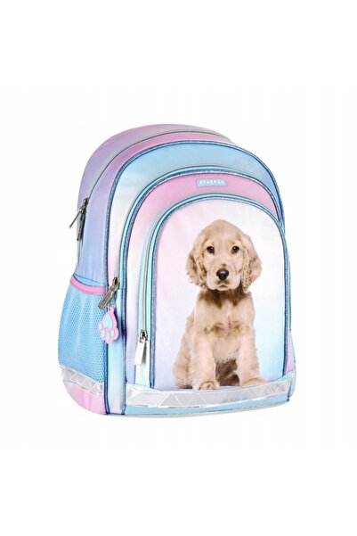 NO BRAND Starpak Piesek Cuties Rucsac școlar cu multiple compartimente Albast...