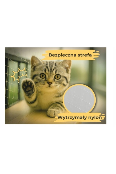 NO BRAND Piupet 8X3M Plasă de siguranță pentru pisici de balcon Nailon + Acce...