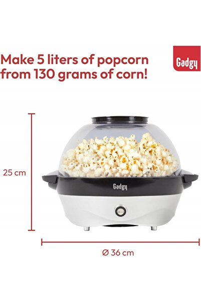NO BRAND Aparat de făcut popcorn de 800W cu bară de amestecare, antiaderent, ...
