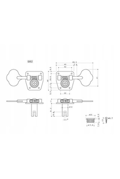 NO BRAND Cheie individuală pentru bas GOTOH GB2 (GD,L)