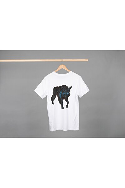 Noname Tricou Unisex Bumbac Premium Casual " Shadow wolf " Inscriptie