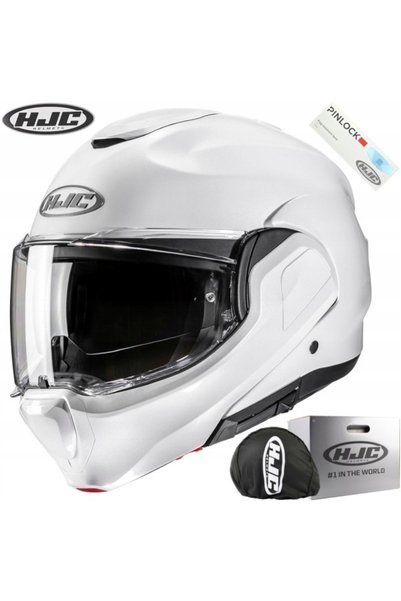NO BRAND CASCA HJC F100 ALB PERLAT SOLID XL