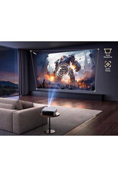 NO BRAND Proiector Rzutnik 30000Lm Wifi Android Smart Tv Full Hd 4K Autofocus...