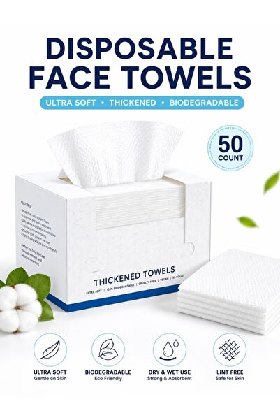 zeetwo Disposable Facial Towels – Soft Thickened Dry & Wet Face Cleansing Towels