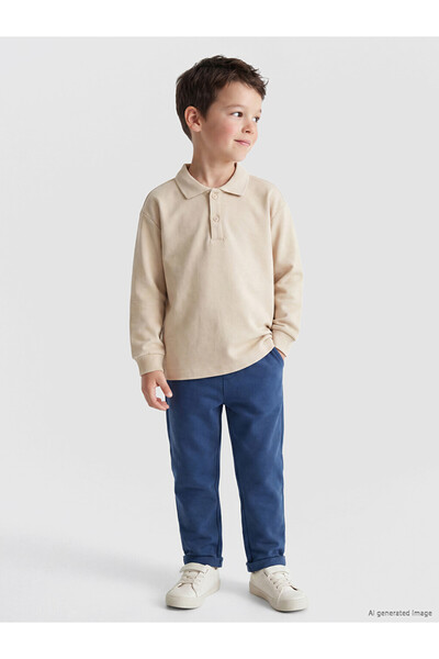 LC Waikiki Polo Collar Boys' Sweatshirt and Pants