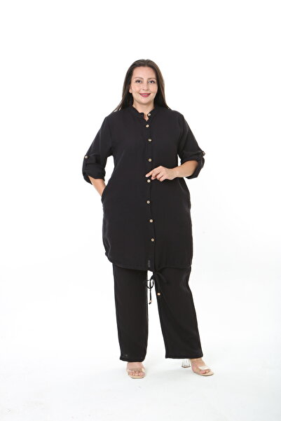 XL Modam Women's Top and Bottom Muslin Fabric Plus Size Set
