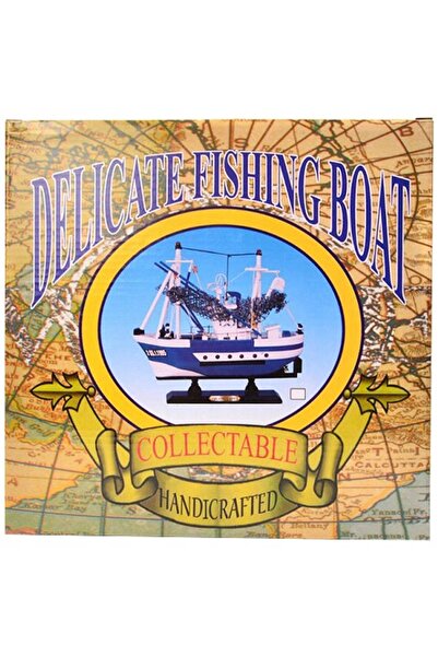 LeanToys Model de navă de colecție Barcă de pescuit Flying Lady Blue 24X23Cm