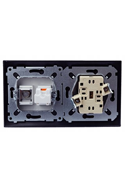 NO BRAND Simon 54, priză de 230 V, priză TV de tip F, priză de internet RJ-45...