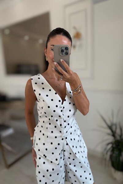Sena Ceran Butik PUANTİYELİ YELEKLİ ŞORT TAKIM