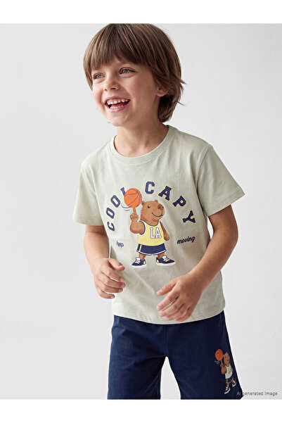 LC Waikiki Boy's Pajama Set with Shorts