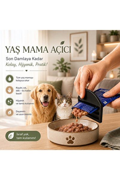 Basart Yaş Mama Açacağı ve Sıkacağı | Kedi & Köpek Mama Paketi Sıkma Aparatı ...