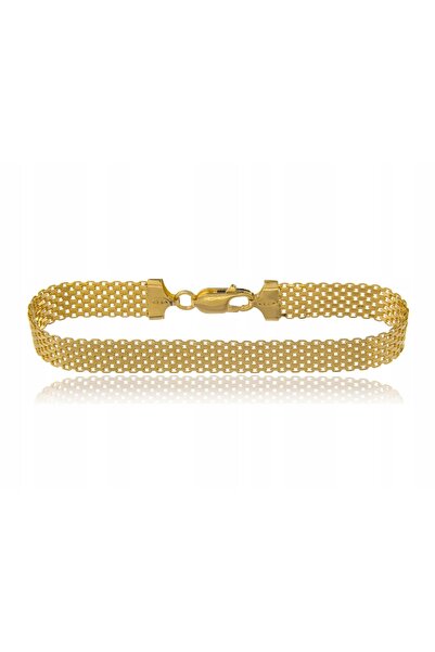 NO BRAND Brățară de argint Bismark 8 rânduri 18cm 10,5mm Aur
