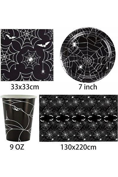 NO BRAND Set de decorațiuni pentru petrecerea de Halloween, 74 de piese: farf...