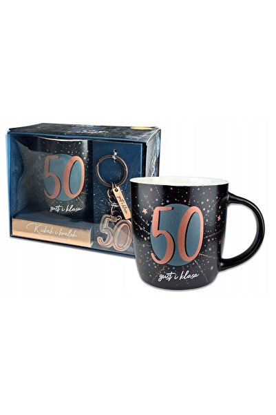 NO BRAND Cană + Breloc Promoția '50', Set pentru a 50-a Aniversare, pentru 50...