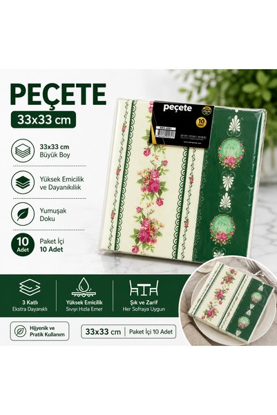Sfmstore Desenli kağıt peçete 10 adet
