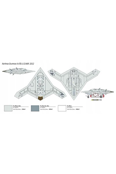 NO BRAND Italeri 1421 Model de avion Northrop Grumman X-47B 1/72