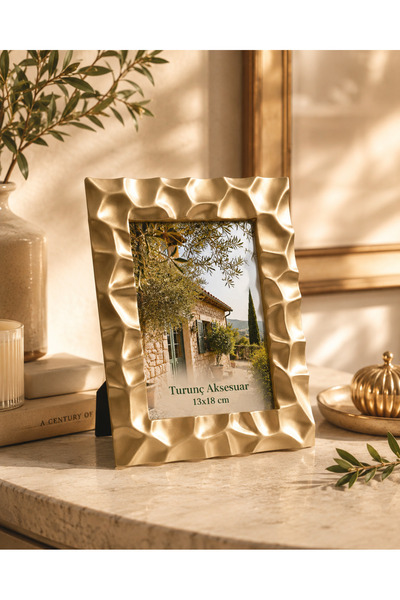 TURUNÇ AKSESUAR Sand Design Decorative Luxury Frame 13X18 cm