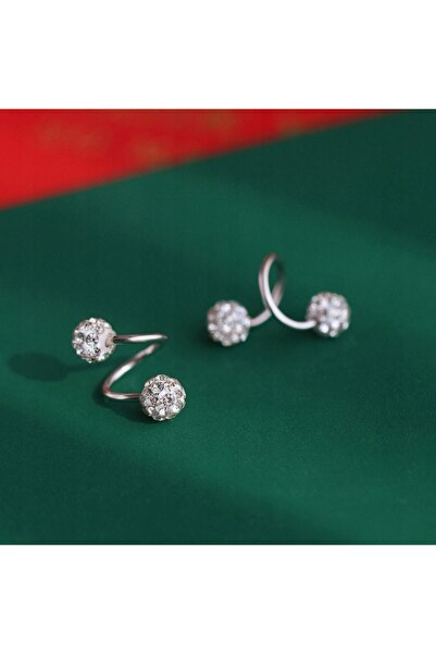 NO BRAND Cercei din argint 925 sterling cu zirconiu, tip știft, pentru femei