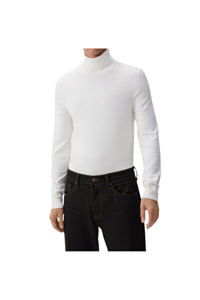 NO BRAND Tricou de golf clasic cu mânecă lungă, alb deschis, tricotat simplu,...
