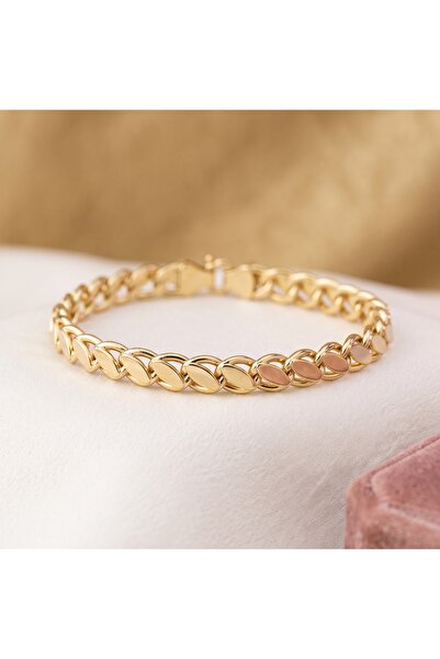 Snartun Zincir Model Gold Paslanmaz Çelik Kadın Bileklik I Özel Kutulu