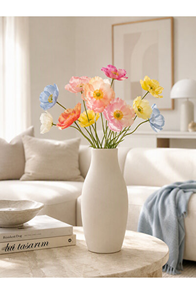 Lui Tasarım Nordic Style Modern Bohemian Cream Color Vase Simple Stylish Mode...