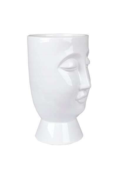 NO BRAND Vază Ceramică Cu Capac Albă H28 Decodomi