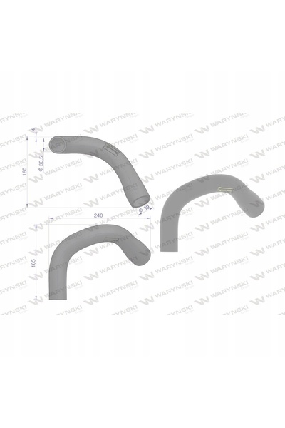 NO BRAND Furtun radiator Massey Ferguson 350 360 240X165X39Mm 1694711m1 Waryński