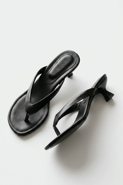 DİVOLYA Talyano Black (3 cm Heel) Short Heeled Daily Use Slippers