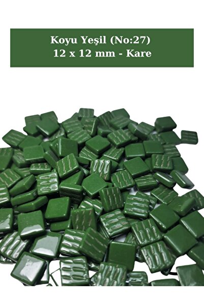 Zen Mozaik Sanatsal Mozaik Çalışmalarınız Için 12X12 Mm - Kare Cam Mozaik Taşı
