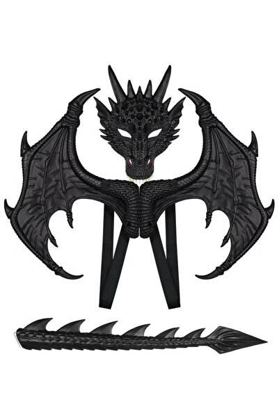 TAPIT 3PCS Dragon Costume Cosplay Costume for Kids Dinosaur Wings Tail Mask S...
