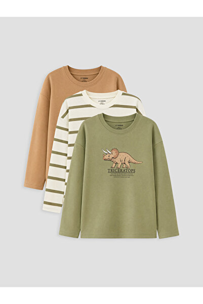 LC Waikiki Printed Boys' T-Shirt 3-Pack for Style Enthusiasts from Uzg Store