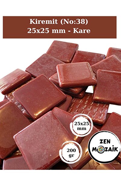 Zen Mozaik Sanatsal Mozaik Çalışmalarınız için 25 x25 mm - Kare Cam Mozaik Taşı
