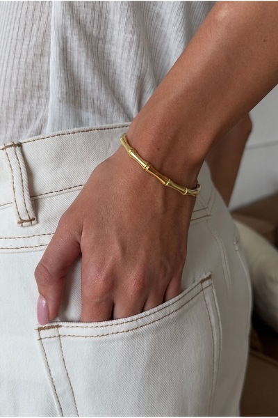 Lavian Accessories Çelik Gold Kemik Bileklik