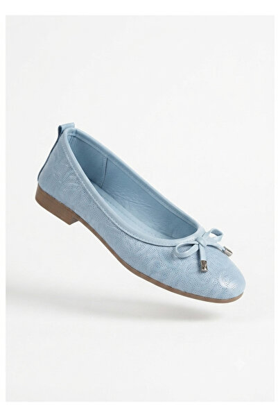 Zerenyus Jnues Blue Genuine Leather Orthopedic Ballerinas