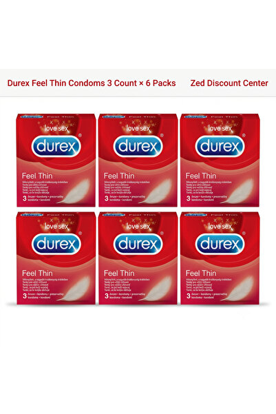 Durex Prezervative Feel Thin 3 bucăți x 6 pachete
