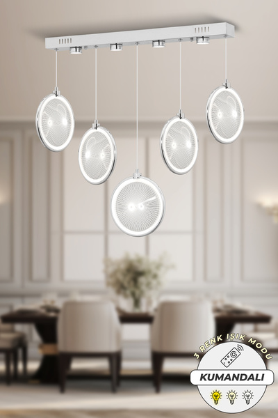 Capella Aydınlatma Modern Gold Kaplama 3 Renk Işık Özellikli Power Led Sarkıt...