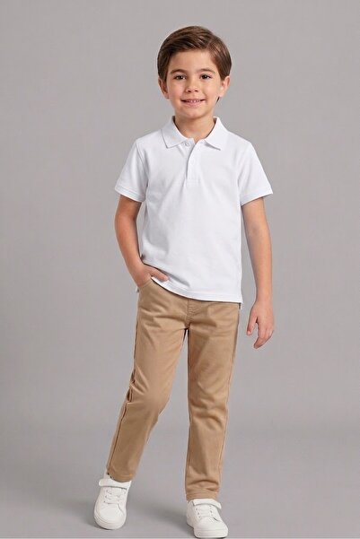 NACAR STORE Unisex Kids 2-Piece Combination White Short Sleeve Polo Collar T-...