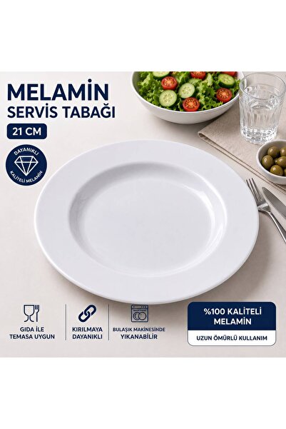 BİZ ZÜCCACİYE Melamin Servis Tabağı 21 cm