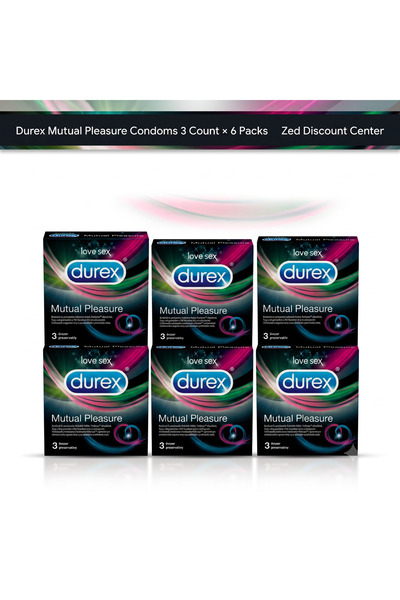 Durex Prezervative Pleasure Mutual, 3 bucăți x 6 pachete